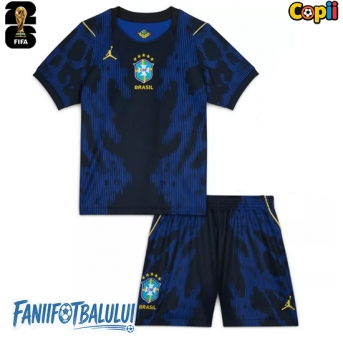 Brazilia Echipament de Fotbal Replică Mondial 2026 Copii Deplasare (+ Șorturi)